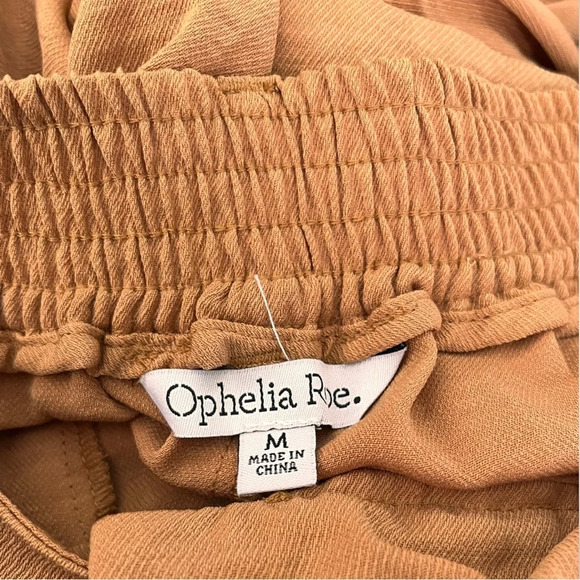 OPHELIA‎ ROE Women's Camel Brown Wide Leg Trousers Size Medium | NWT - Picture 3 of 9